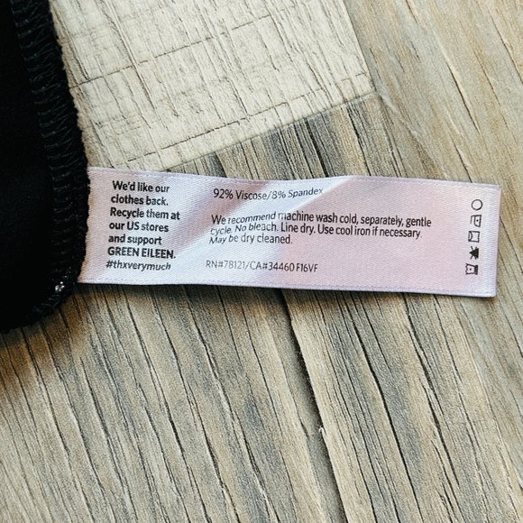 Eileen Fisher Sleeveless Asymmetrical Midi Dress in Black (size S) - Picture 8 of 12